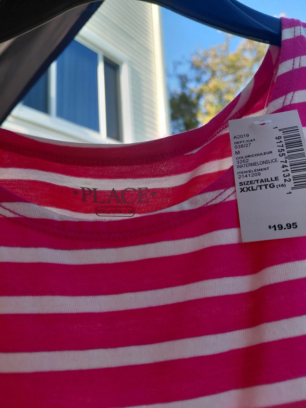 The Children's Place Pink and White Striped Cold-shoulder  Dress